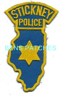 ILLINOIS,STICKNEY POLICE 1 STATE SHAPED_wm